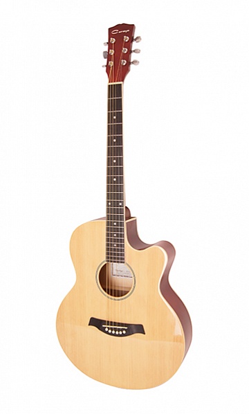 Caraya F521-N Акустическая гитара, с вырезом, цвет натуральный,