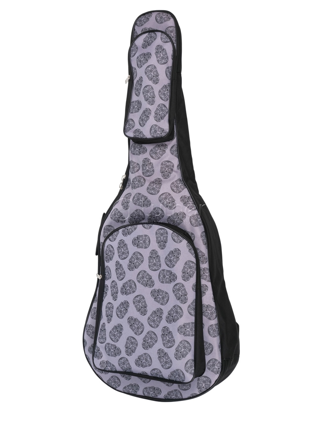 MEZZO MZ-ChGC-3skull2/b Чехол для классической гитары ткань "череп2"  вставки ткань черная