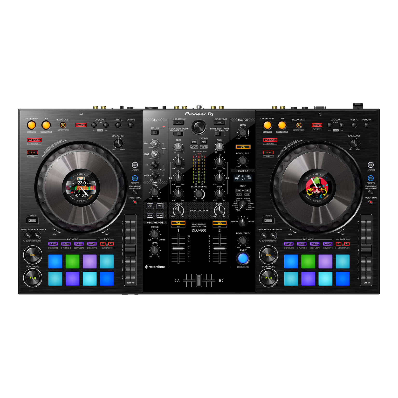 PIONEER DDJ-800 - 2-канальный портативный DJ контроллер для rekordbox dj