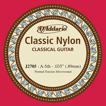 D'Addario J2705 Classical Отдельная 5-ая струна для классической гитары, нейлон, норм. натяжение