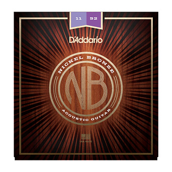 D`ADDARIO NB1152 Nickel Bronze Acoustic, Custom Light, 11-52 струны для акустической гитары