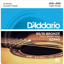 D'ADDARIO EZ-940  Струны для 12-струнной акустической гитары