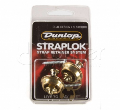 Dunlop SLS1032BR  крепление для гитарного ремня Straplock (пара), латунь