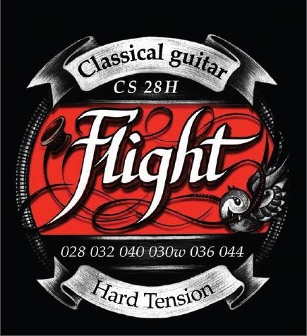 FLIGHT CS28H струны для классической гитары, натяжение Hard, чистый нейлон, обмотка серебро