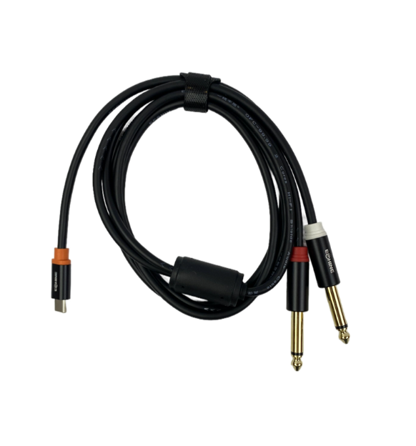 ESHINE ES-8323T - аудиокабель USB Type-C - 2 x 6,35 мм джека моно, 1,5 м
