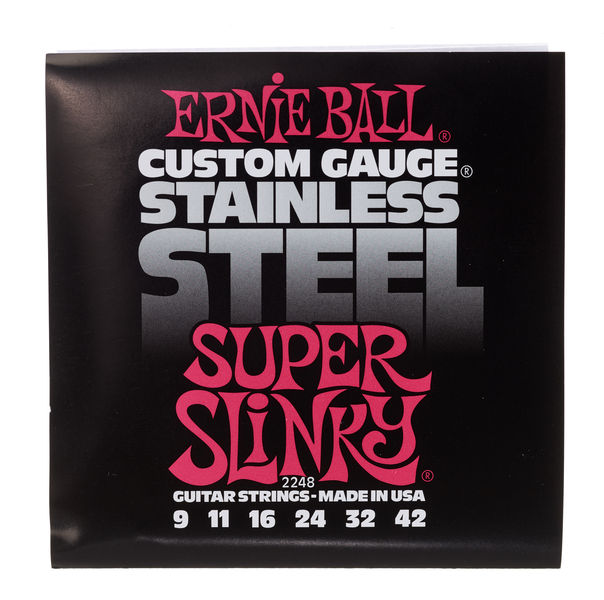 Ernie Ball 2248 струны для эл. гитары Super (9-11-16-24w-32-42) Stainless Steel