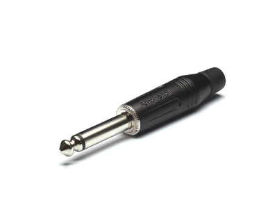 AMPHENOL ACPM-GB - джек моно, кабельный, 6.3 мм, корпус металл, цвет - черный