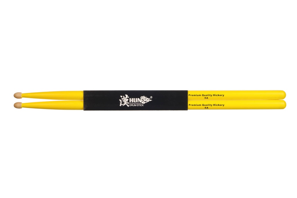 HUN 1010100201018 Colored Series 5A YELLOW Барабанные палочки, орех гикори, желтые
