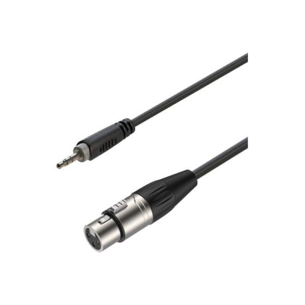 ROXTONE RACC420/3 Аудио-кабель , D:4mm., 2x0,14mm2, Экр.:95%, (3,5mm Stereo Jack - 3P XLR (F)), 3м