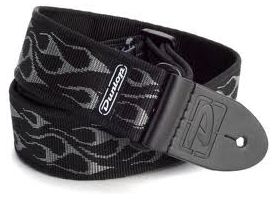 Dunlop D3811GY Classic Flambe Grey гитарный ремень Dunlop D3811GY Classic Flambe Grey гитарный ремень