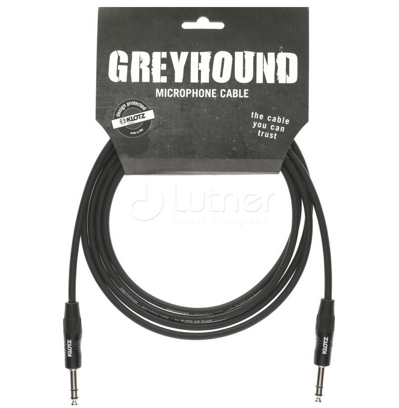 Klotz GRG1PP03.0 Greyhound Кабель микрофонный 6.35мм, 3м