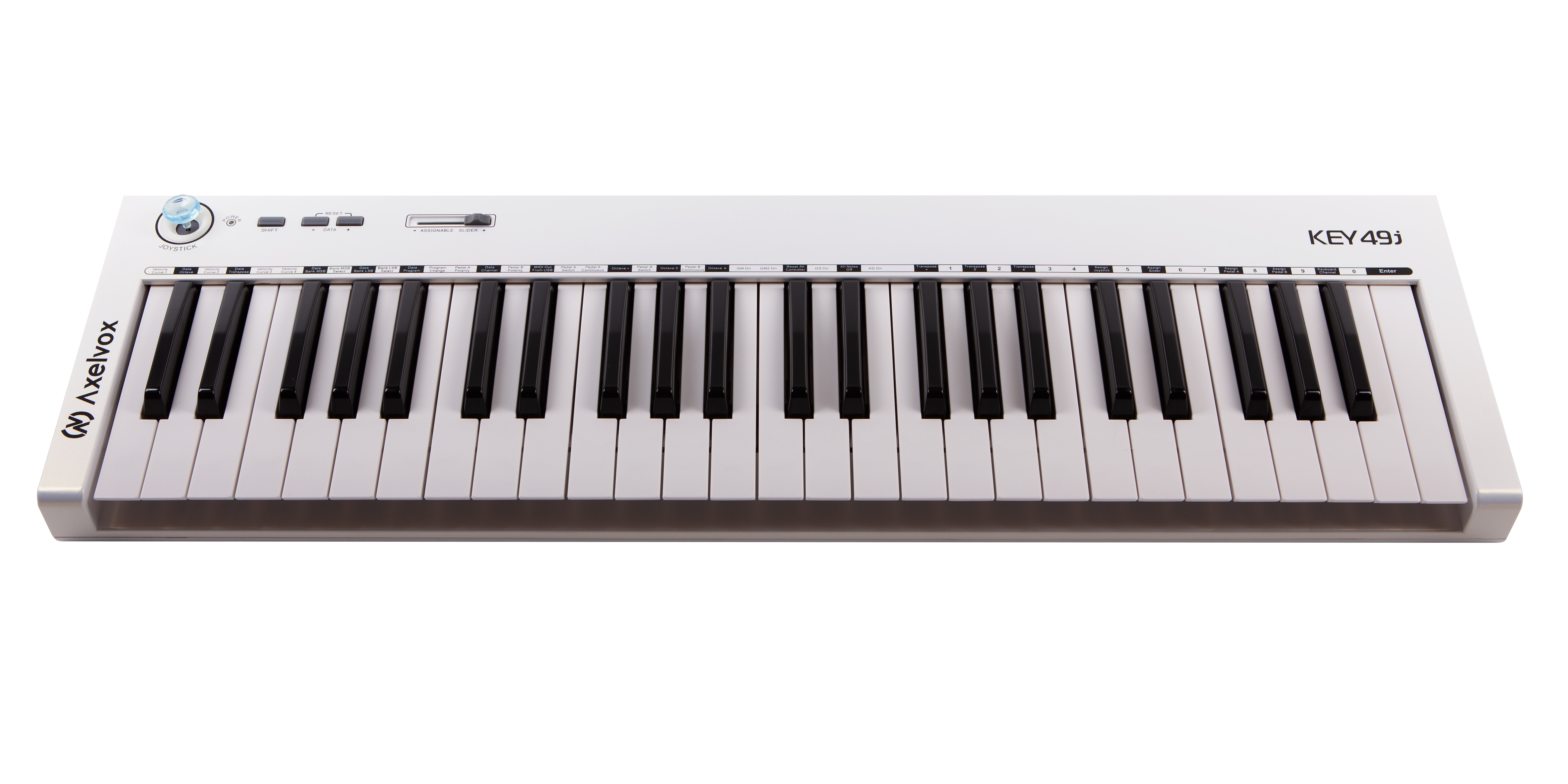 Axelvox KEY49j White динамическая MIDI клавиатура USB, 4-октавная (49 клавиш)