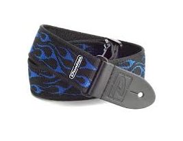 Dunlop D3811BL Classic Flambe Blue гитарный ремень Dunlop D3811BL Classic Flambe Blue гитарный ремень