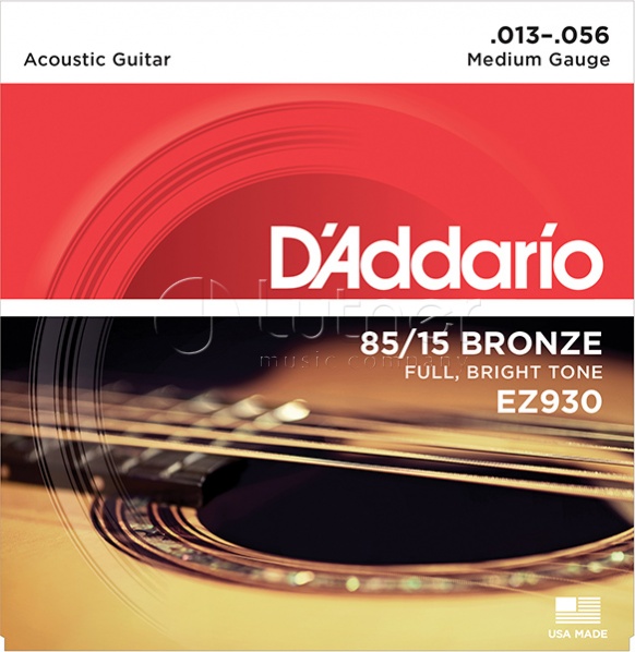 D`Addario EZ930 AMERICAN BRONZE 85/15 Струны для акустической гитары Medium 13-56