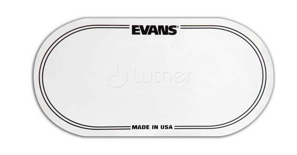 Evans EQPC2 EQ Наклейка на рабочий пластик бас-барабана, прозрачная, двойная педаль
