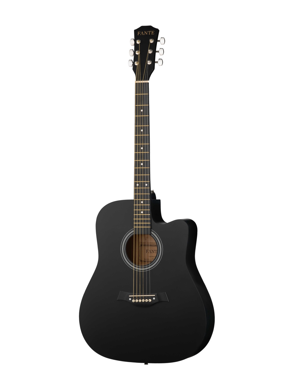 Fante FT-221-BK Акустическая гитара 41", с вырезом, черная