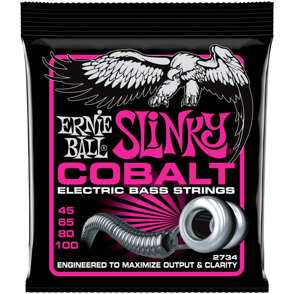 ERNIE BALL 2734 Cobalt Slinky Super 45-100 - Струны для бас-гитары