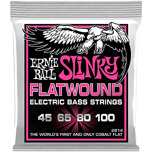 Ernie Ball Комплект струн для бас-гитары Super Slinky Flatwound Bass 45-65-80-100