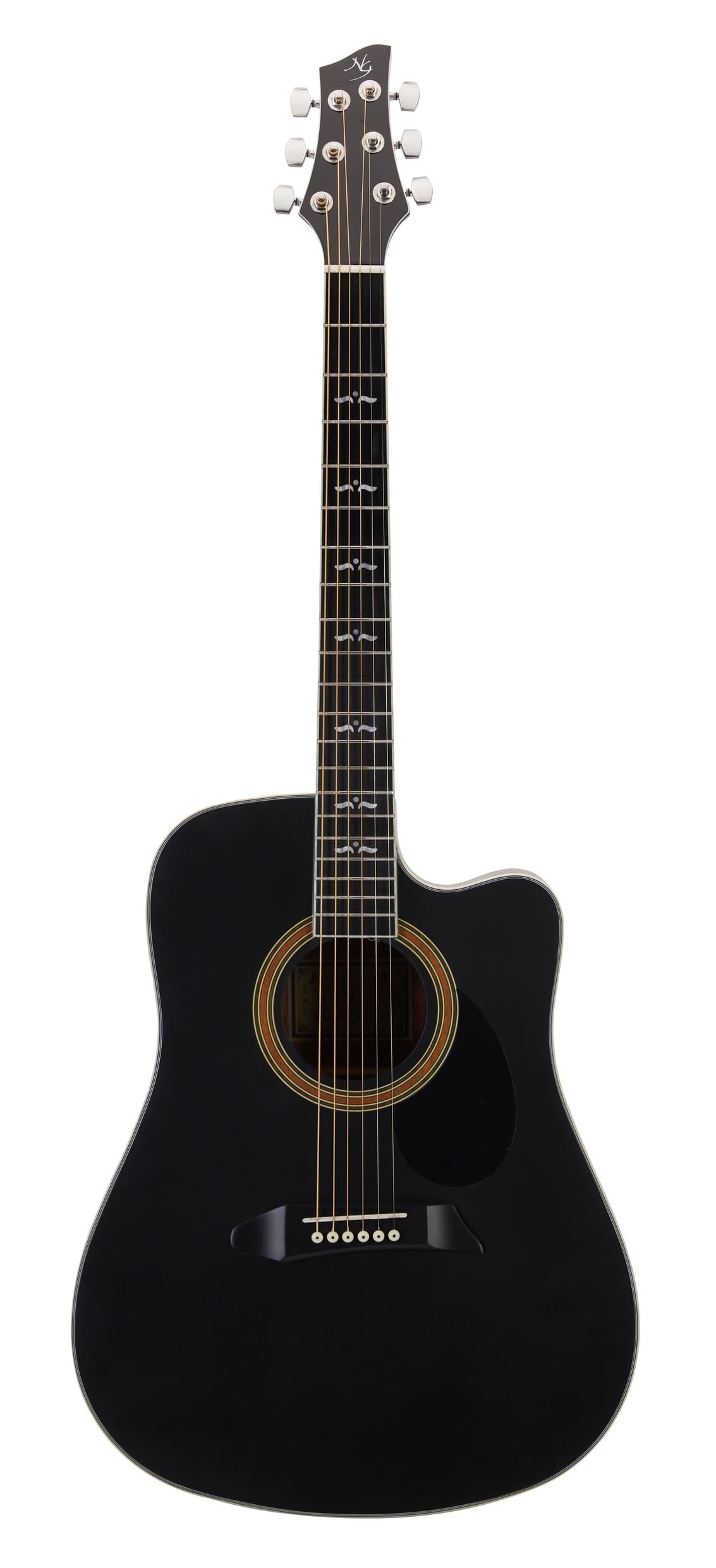 NG GT600-E BK Электроакустическая гитара, цвет черный, форма - дредноут