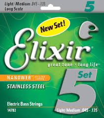 Elixir 14782 NanoWeb струны для 5-струнной бас-гит