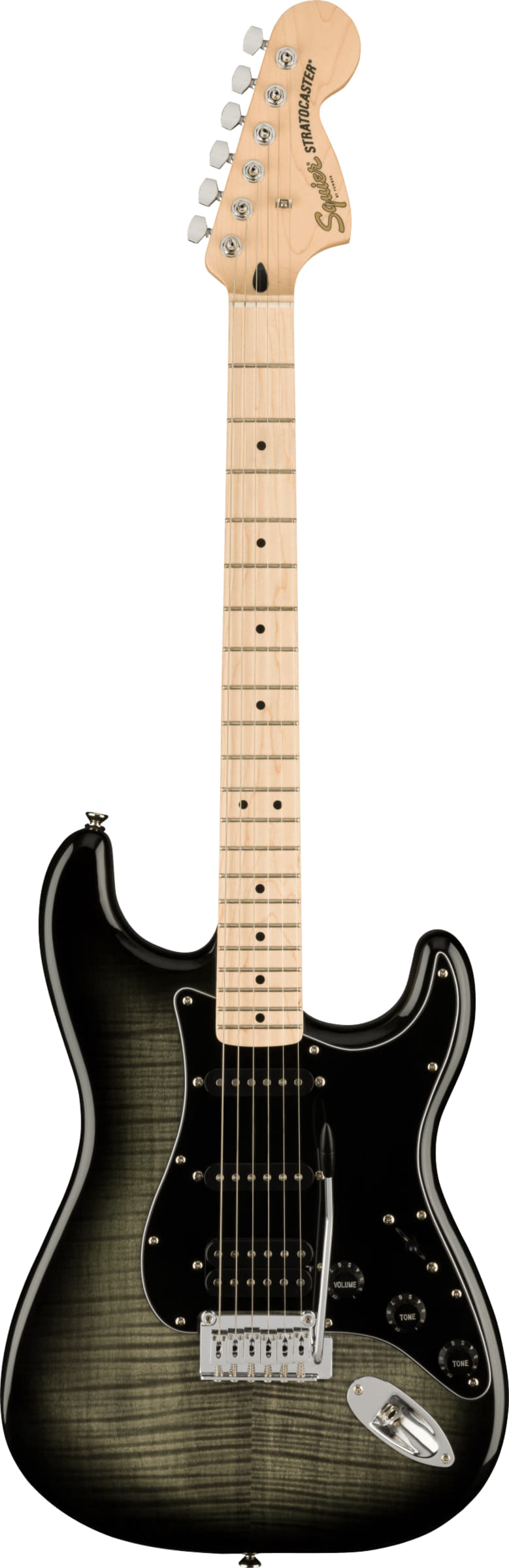 FENDER SQUIER Affinity 2021 Stratocaster FMT HSS MN Black Burst электрогитара 