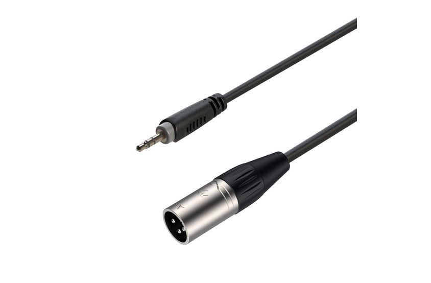 ROXTONE RACC425/3 Аудио-кабель , D:4mm., 2x0,14mm2, Экр.:95%, (3,5mm Jack (S) - 3P XLR (M)), 3м