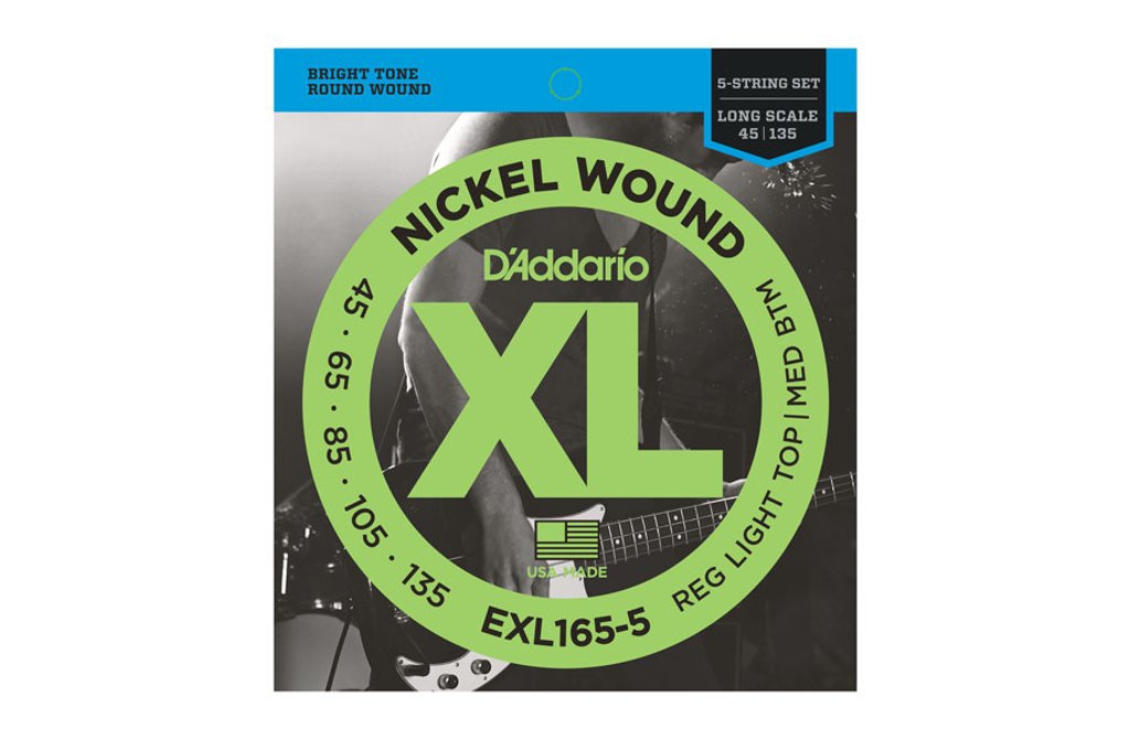 D`Addario EXL165-5 XL NICKEL WOUND Струны для 5-струнной бас-гитары 