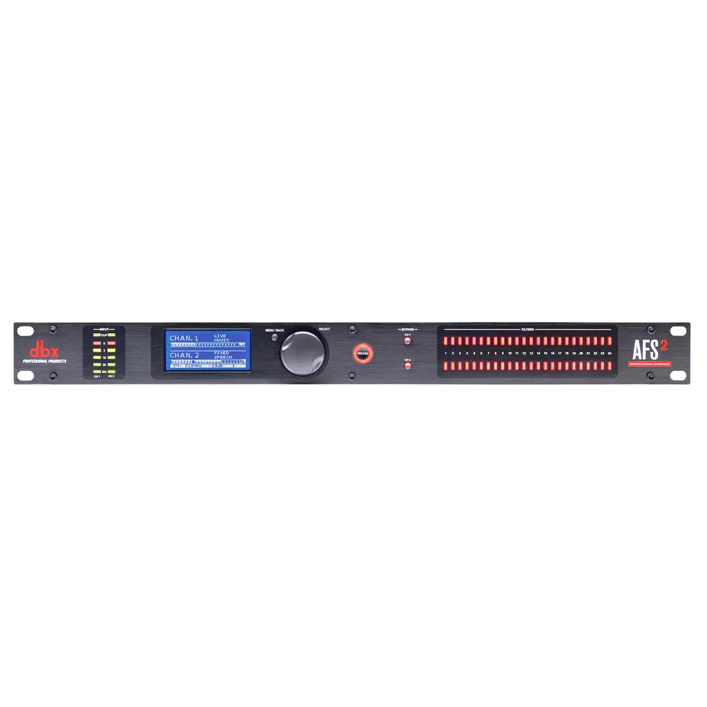 dbx AFS2 - 2-х канальный подавитель акустической обратной связи c LCD-экраном