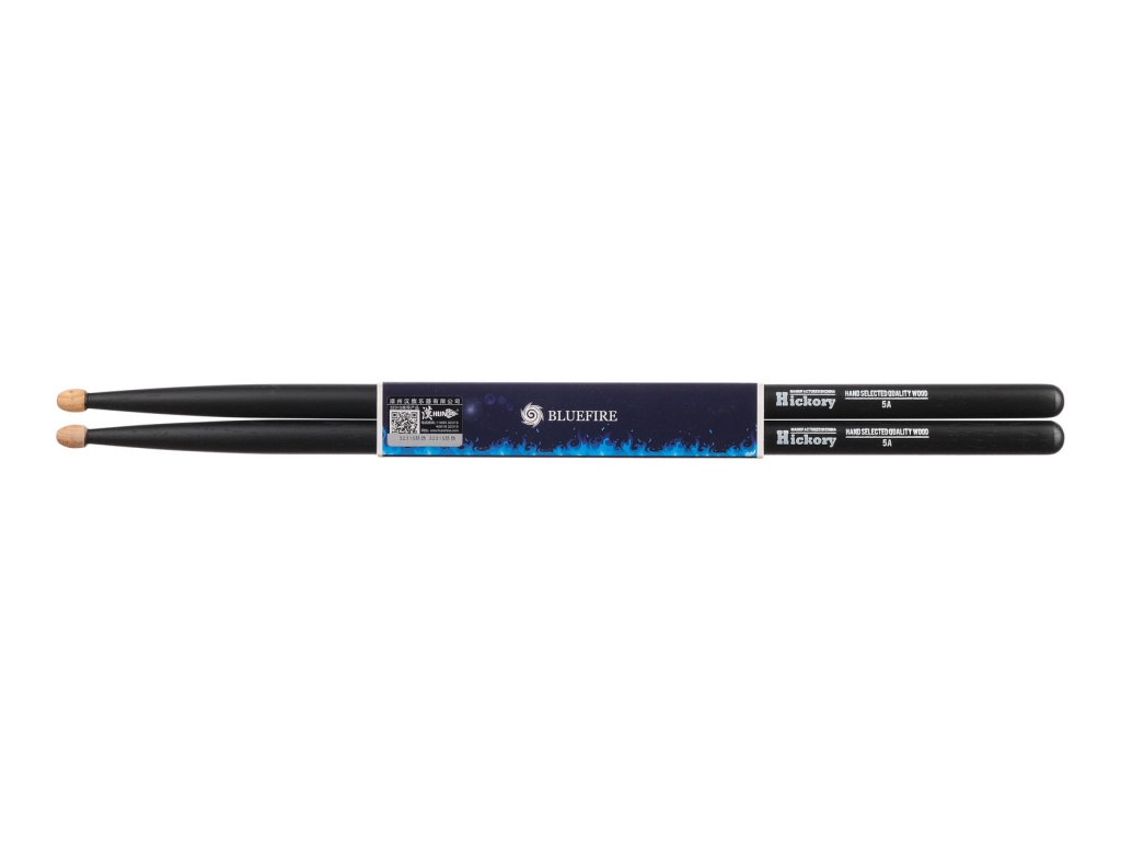 HUN 10104002 Colored Series Bluefire 5A BLACK Барабанные палочки, орех гикори, черные