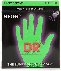 DR NGE-9 NEON HiDef Green струны электрических гит