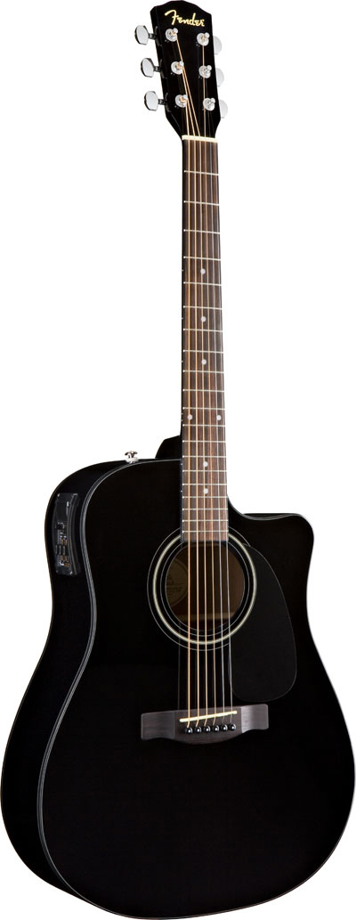 FENDER CD-60CE DREADNOUGHT BLACK W/FISHMAN® MINIQ PREAMP гитара электро-акустическая