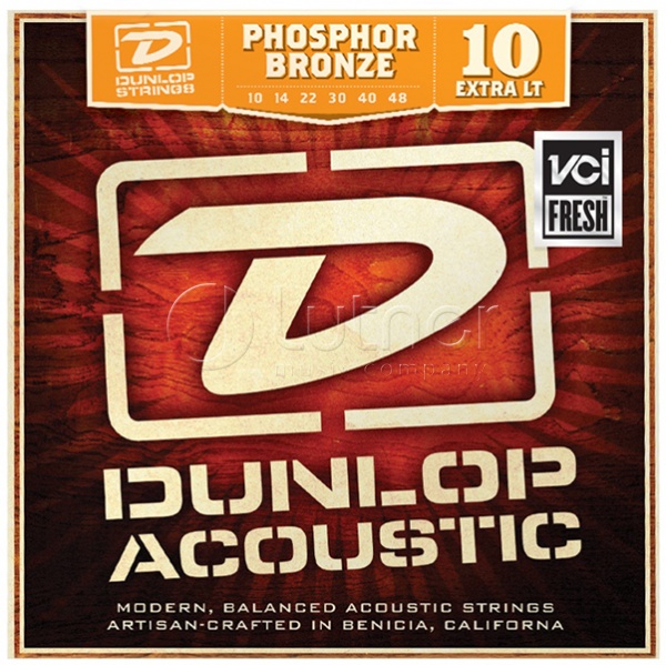 DUNLOP DAP1048 Комплект струн для акустической гитары, фосф.бронза, Extra Light, 10-48