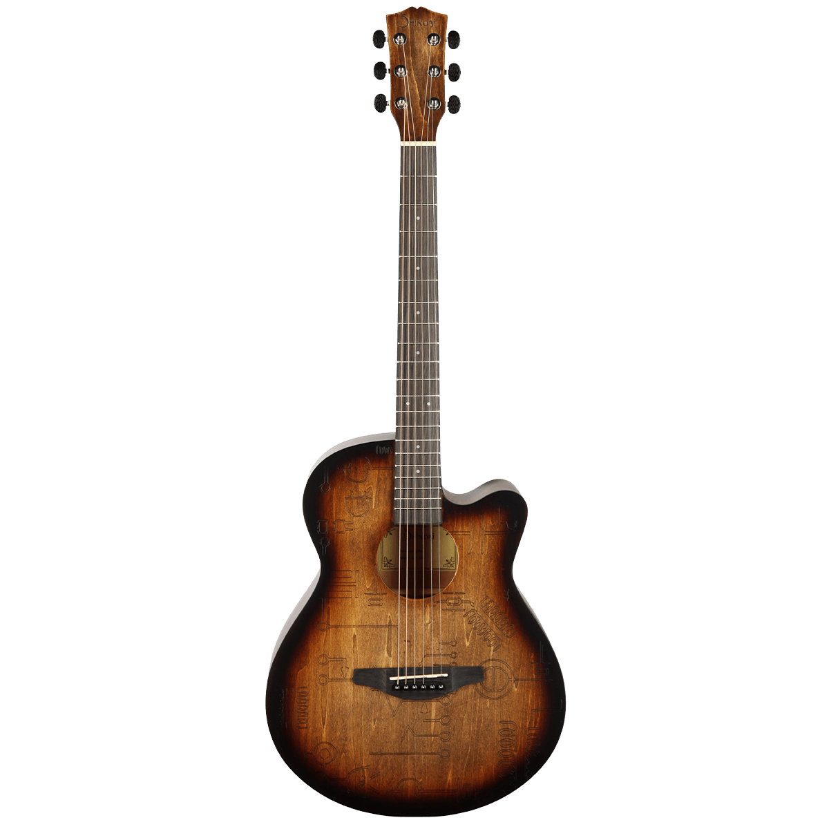 Shinobi D-1/SR гитара акустическая с авторским рисунком