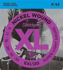 D'addario EXL120 струны для электрогитары, Super Light, никель, 9-42