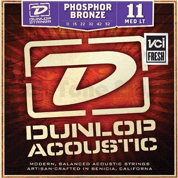 Dunlop DAP1152 Комплект струн для акустической гитары, фосф.бронза, Medium Light, 11-52