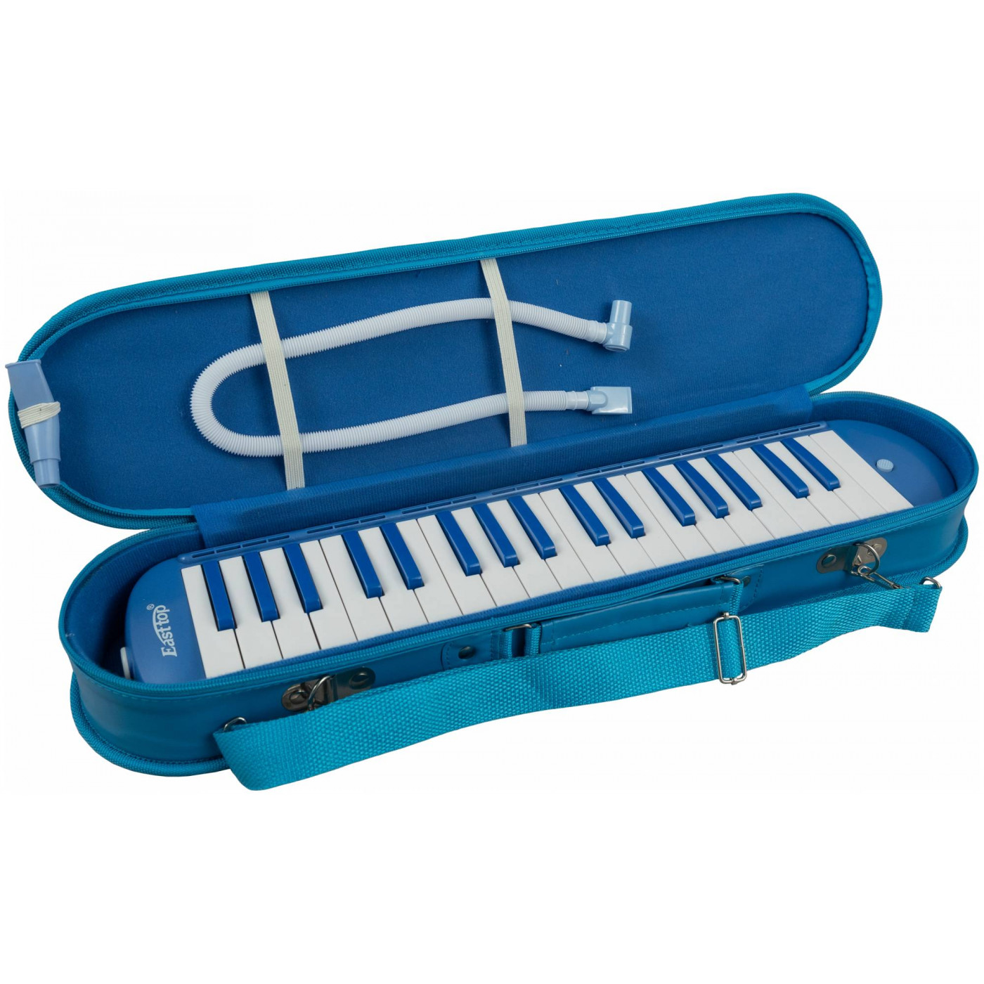 BEE BM-37SL BLUE - Мелодика духовая клавишная 37 клавиш, цвет голубой, мягкий чехол