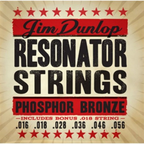 Dunlop DOP1656 Комплект струн для резонаторной гитары, фосф.бронза, 16-56