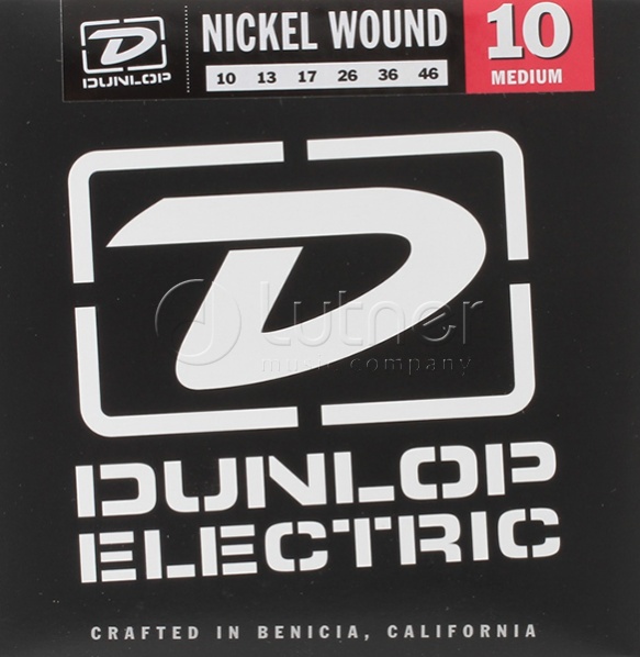 Dunlop DEN1046 Комплект струн для электрогитары, никелированные, Medium, 10-46