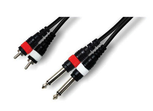 ROXTONE YCC010/3 Аудио кабель, 2 Mono jack + 2 RCA male, 3 м