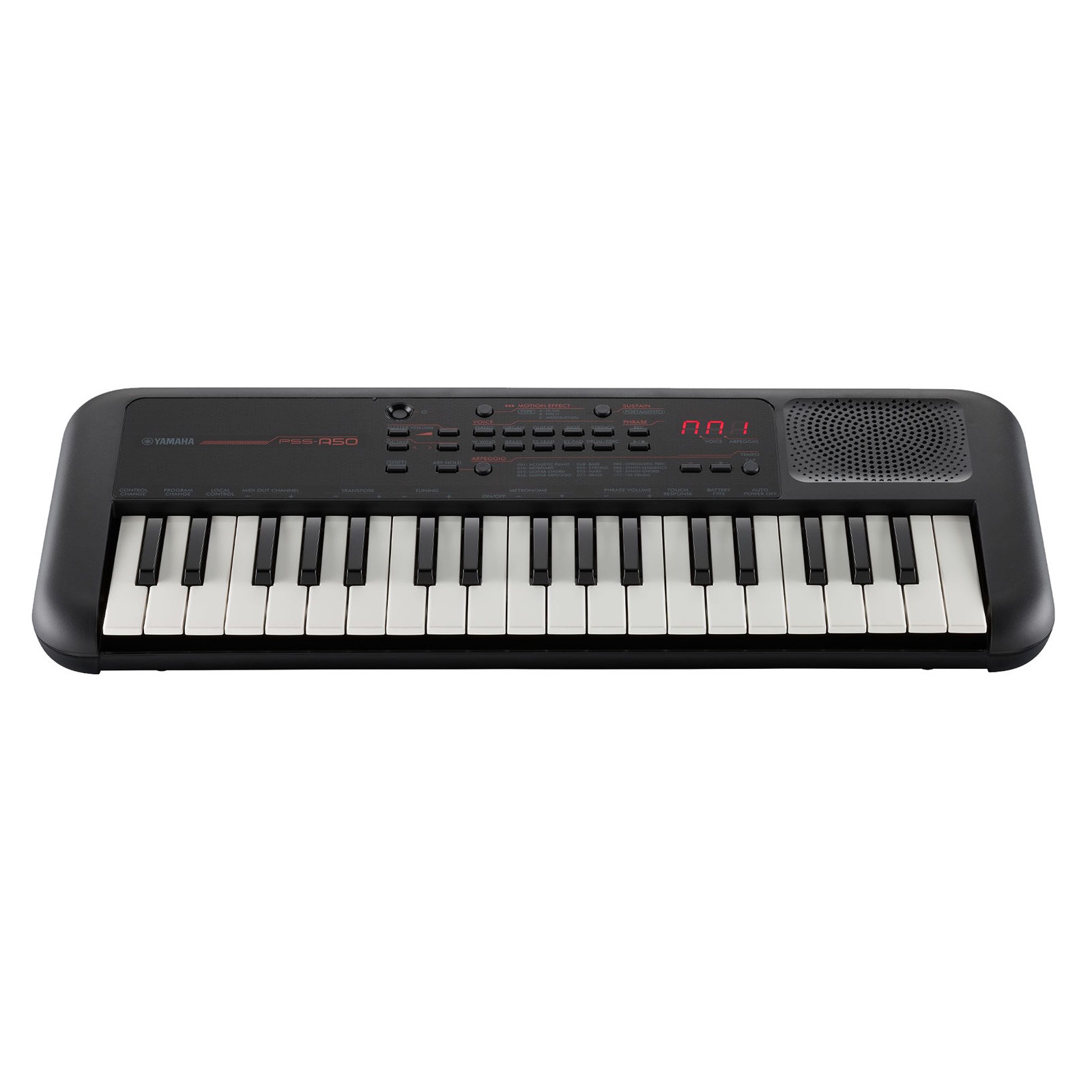 YAMAHA PSS-A50 - портативный синтезатор, 40 тембров + 2 набора ударных, чувствительная клавиатура