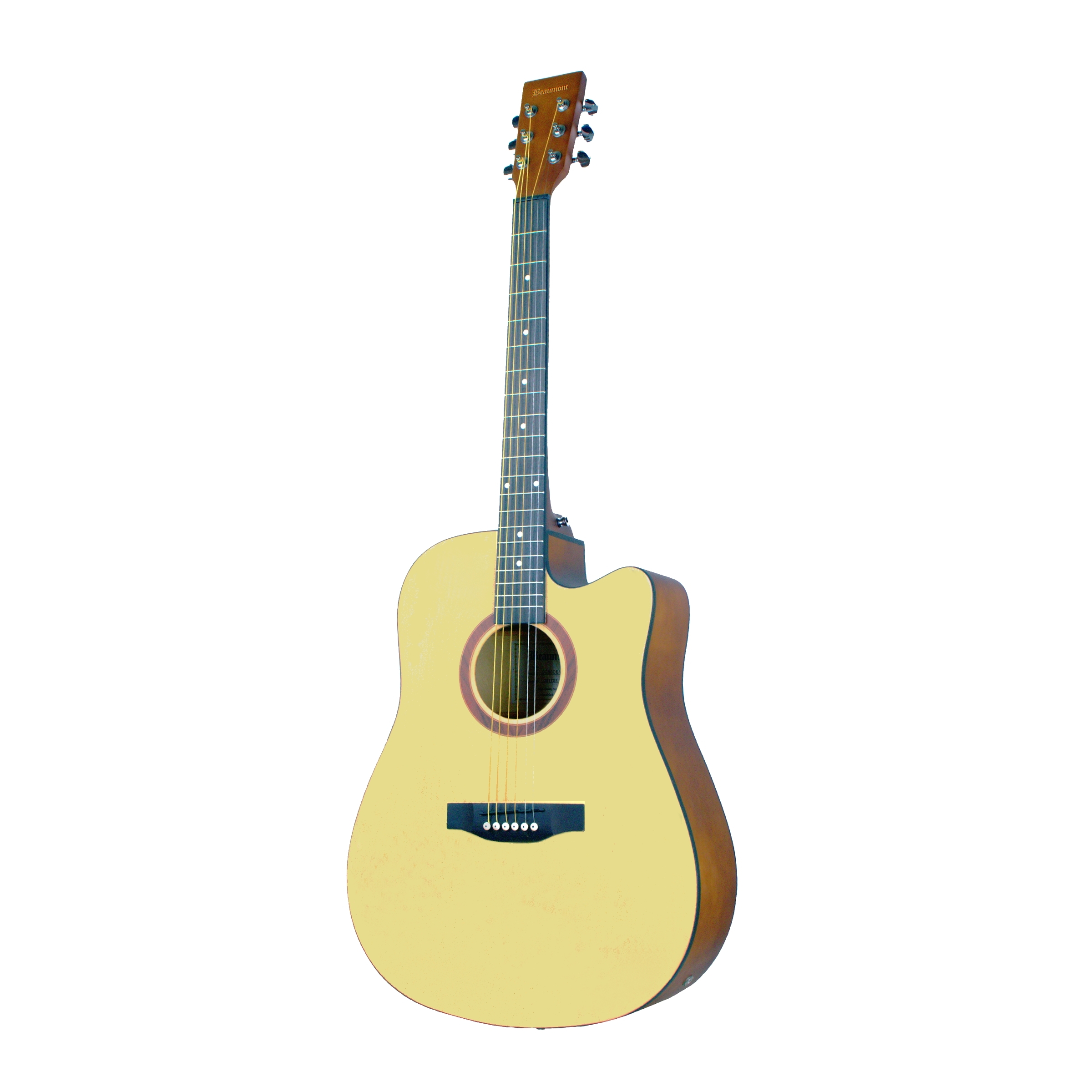 BEAUMONT DG80CE/NA - электроакустическая гитара с вырезом, корпус липа, цвет натуральный, матовый 