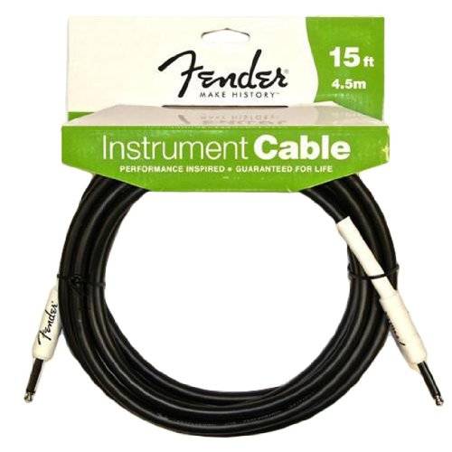 FENDER PERFORMANCE SERIES INSTRUMENT CABLE 15' BLACK инструментальный кабель 4,5 метра, цвет черный