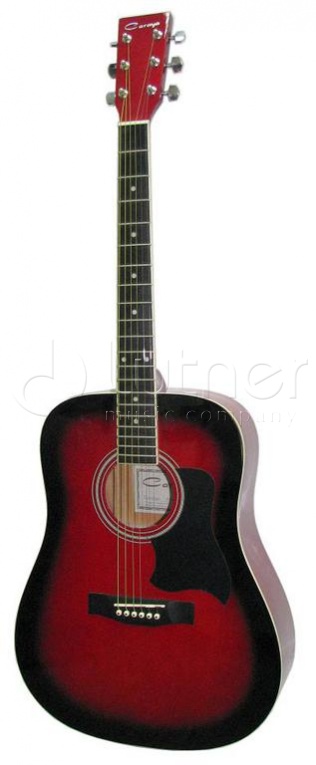 Caraya F630-RDS Акустическая гитара, красный санберст