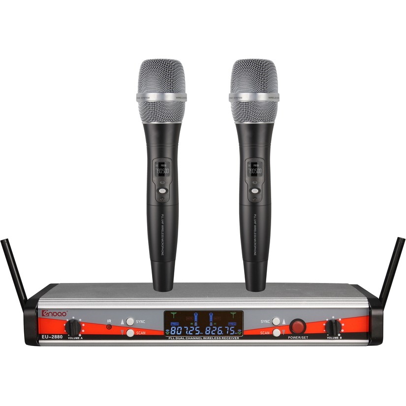 Enbao EU-2880 - профессиональная вокальная радиосистема, 2 микрофона с изменяемой частотой
