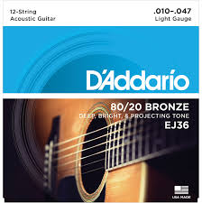 D'ADDARIO EJ-36 струны для 12-стр. гит. бронза 80\