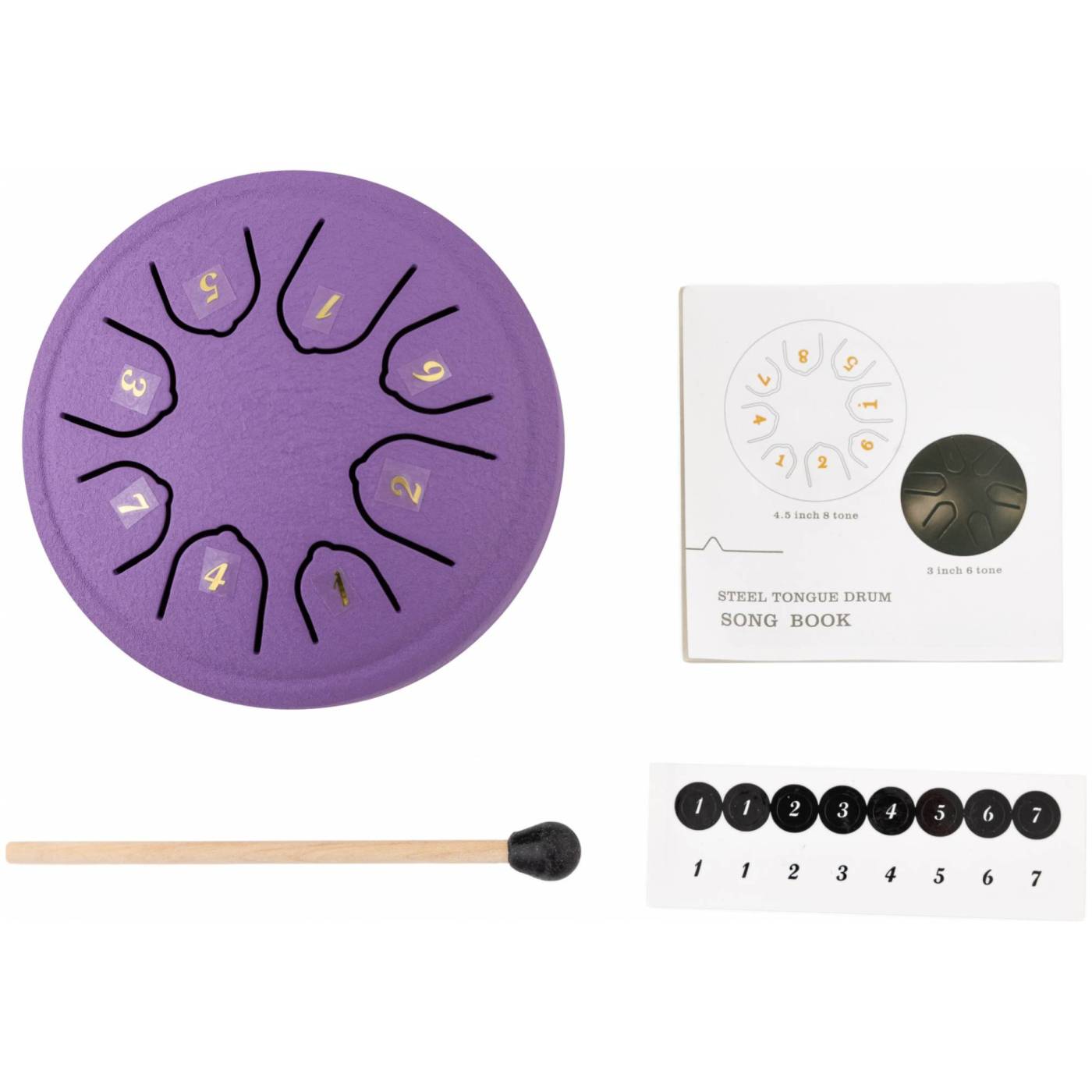 BEE DF1113 PURPLE - Барабан язычковый Глюкофон 