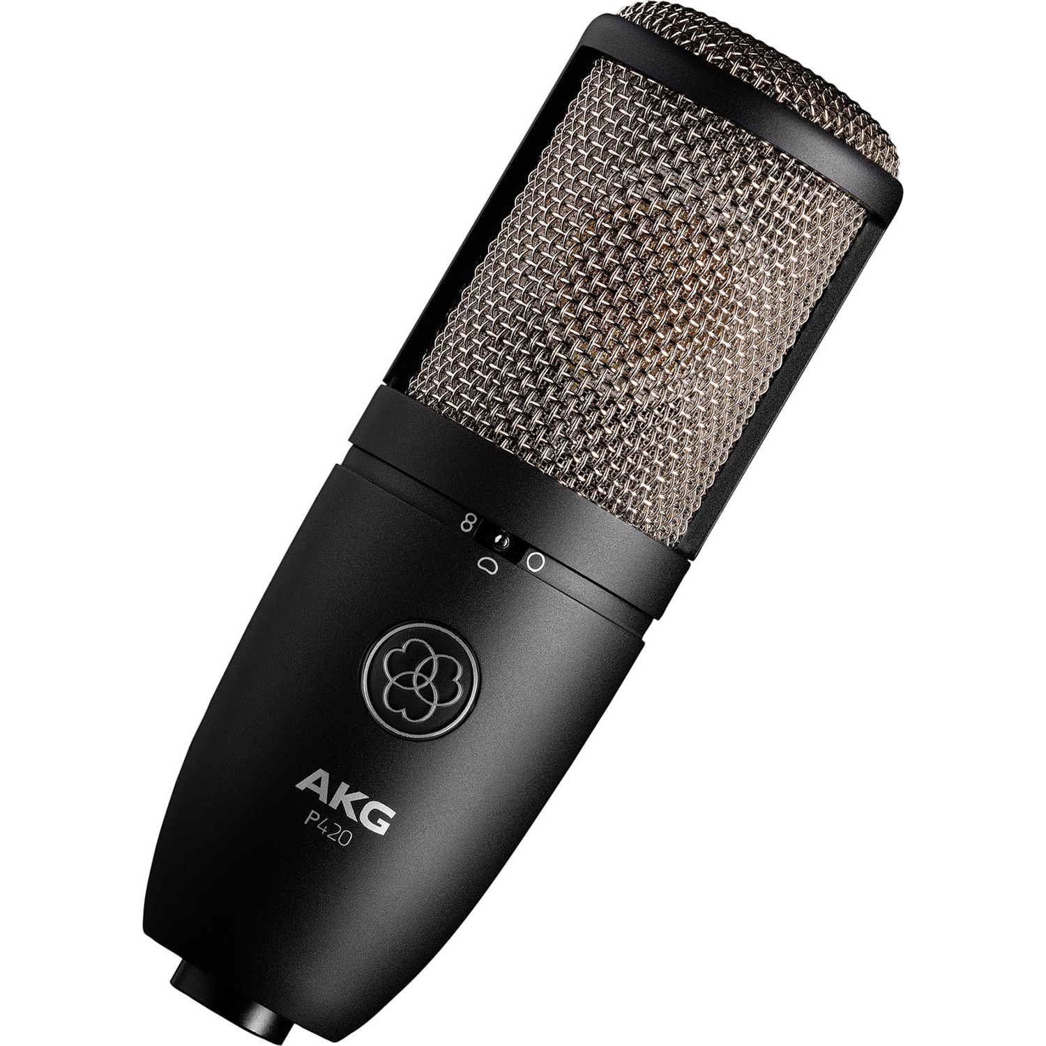 AKG P420 - студийный конденсаторный микрофон, 2 мембраны, 3 диаграммы напр., кейс