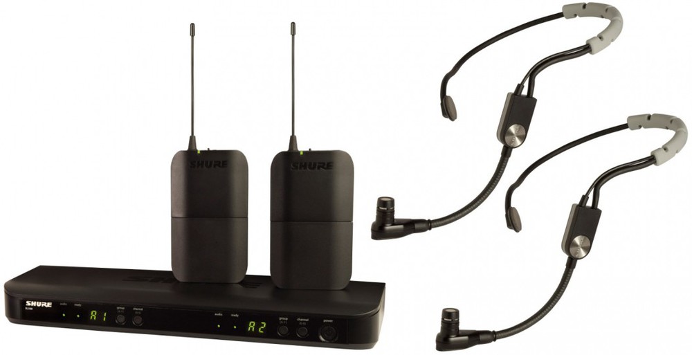 SHURE BLX188E/SM35 M17  двухканальная радиосистема с двумя головными микрофонами SM35