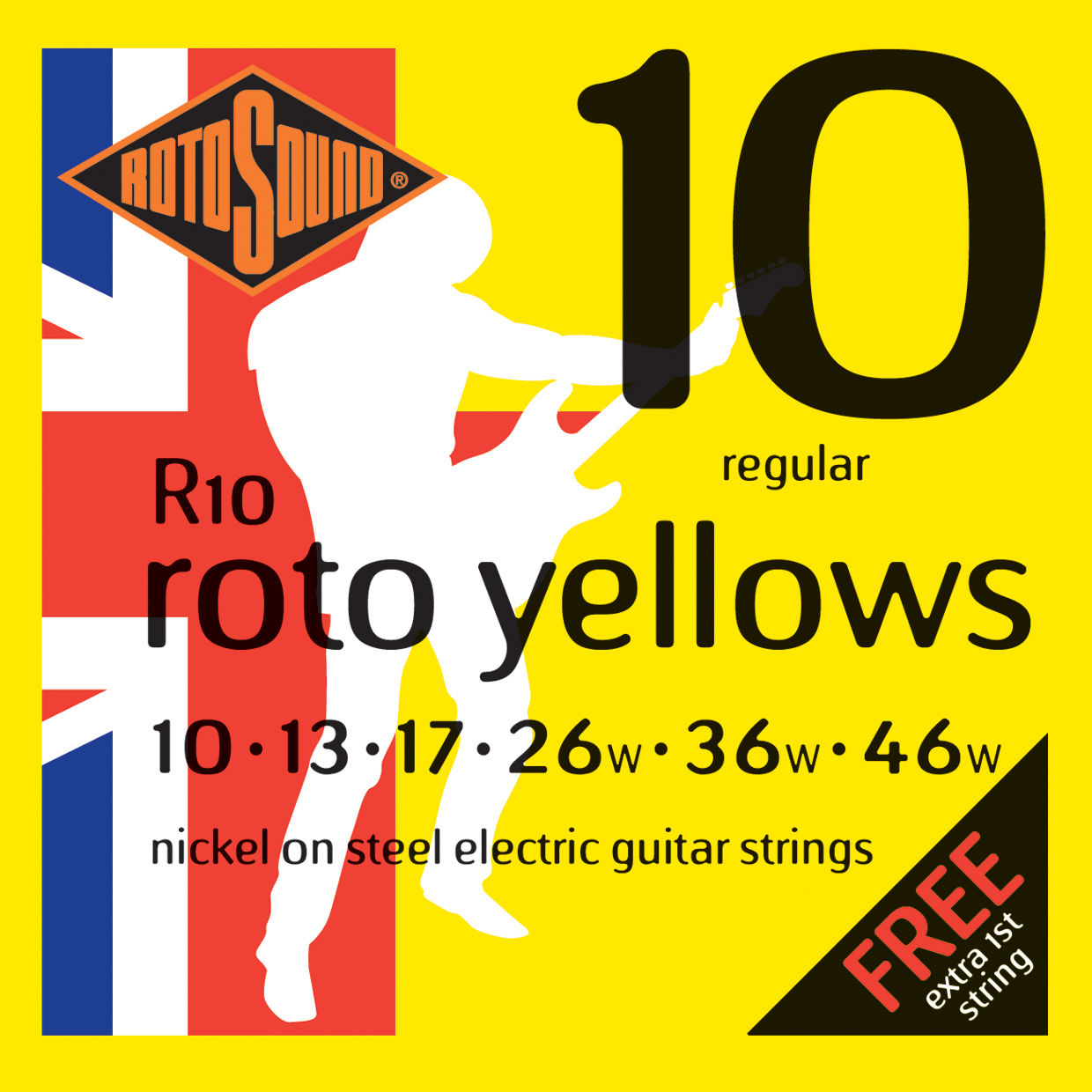 ROTOSOUND R10 STRINGS NICKEL REGULAR струны для электрогитары