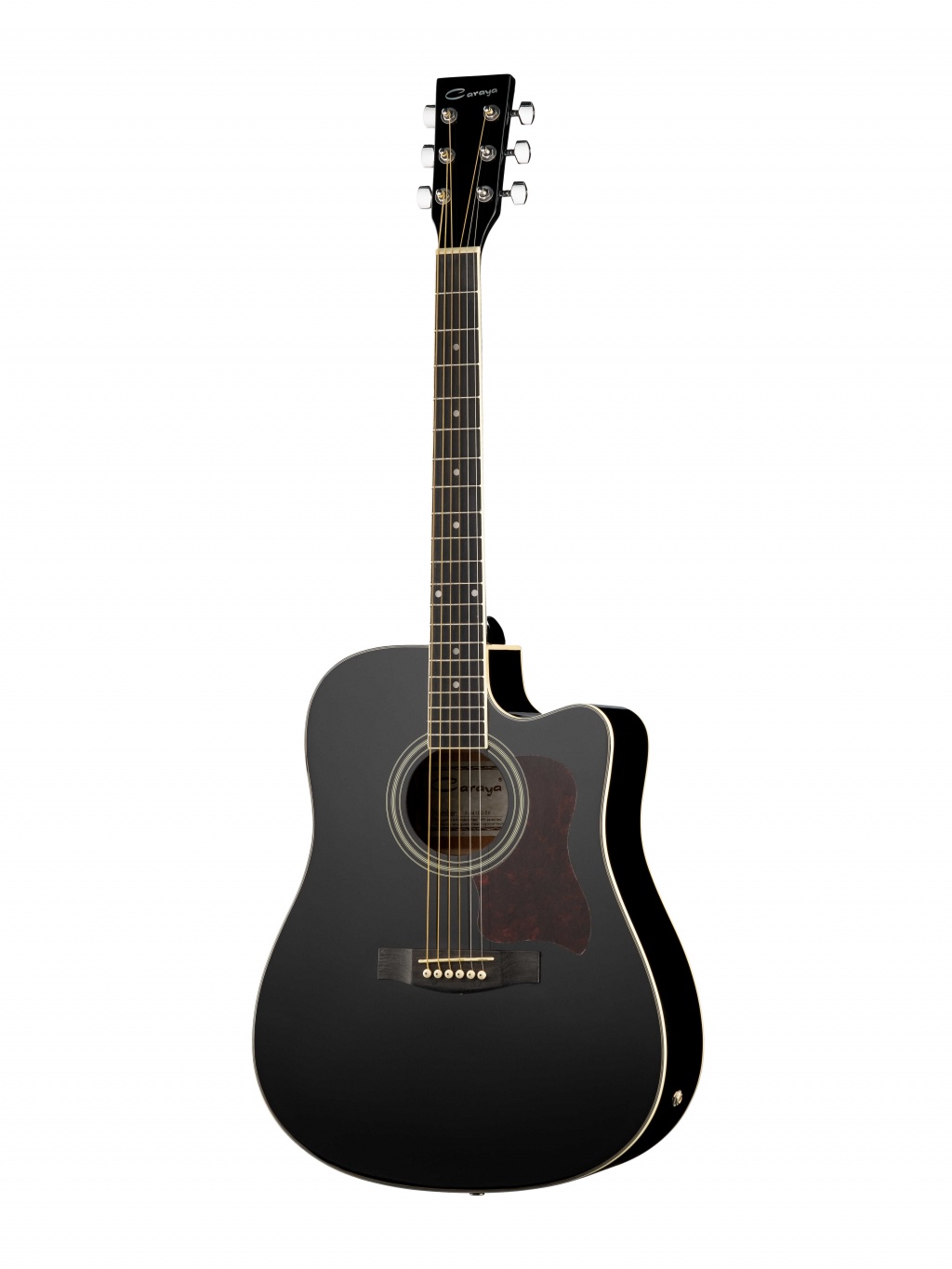 Caraya F641EQ-BK Электро-акустическая гитара, с вырезом, черная